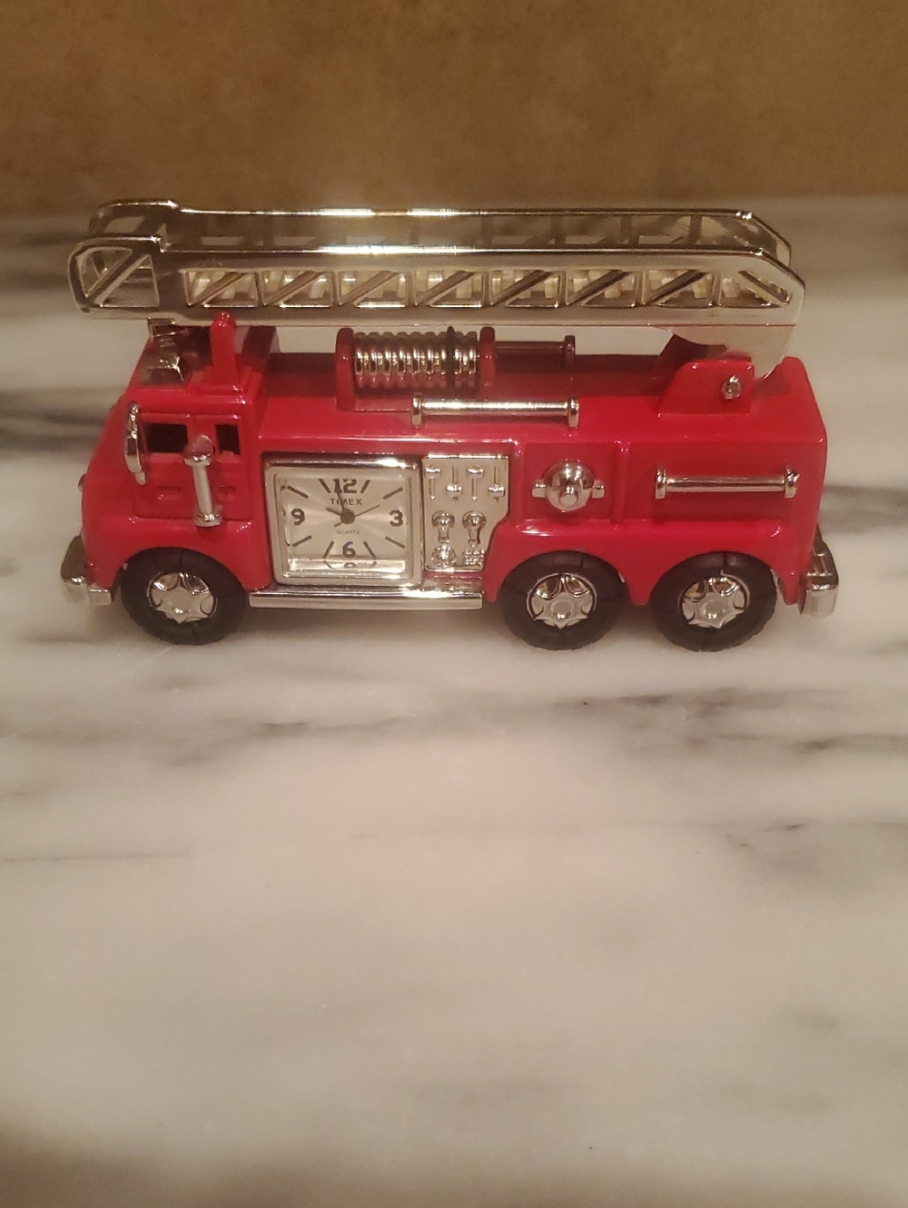 Red Fire Truck with Timex Clock